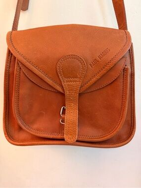 Paul Marius Leather Crossbody Bag in Cognac Brown
